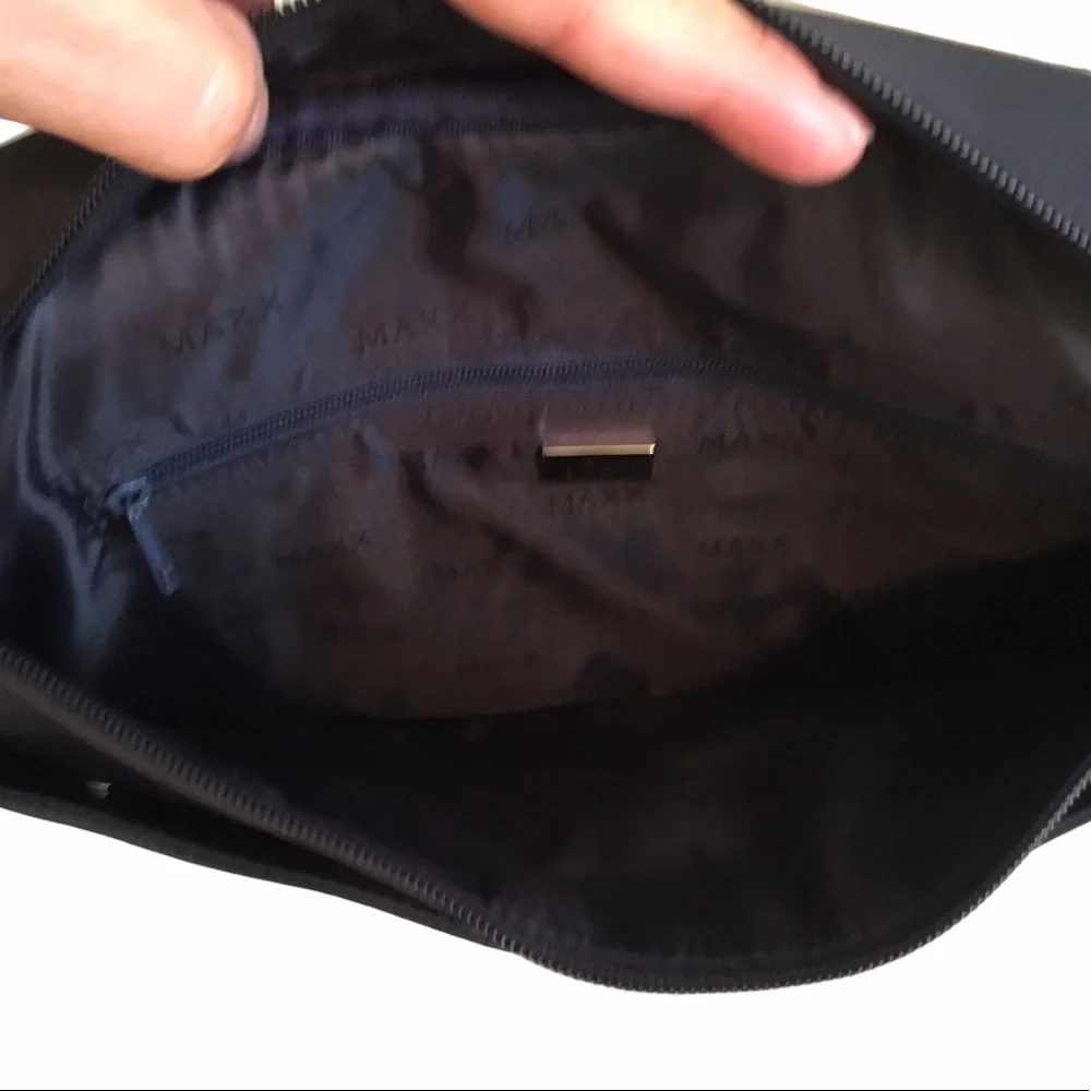 Maxx New York Navy Nylon Satchel NWT